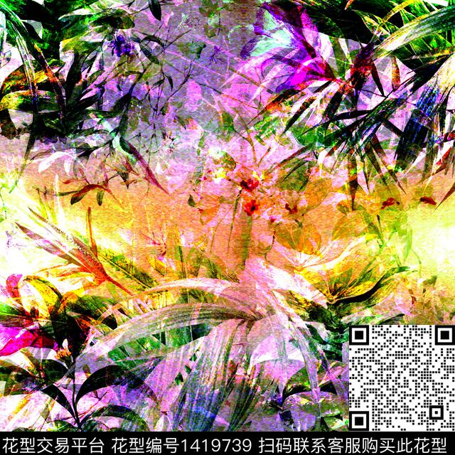 A-49.jpg - 1419739 - 花卉 大牌风 热带花型 - 数码印花花型 － 女装花型设计 － 瓦栏