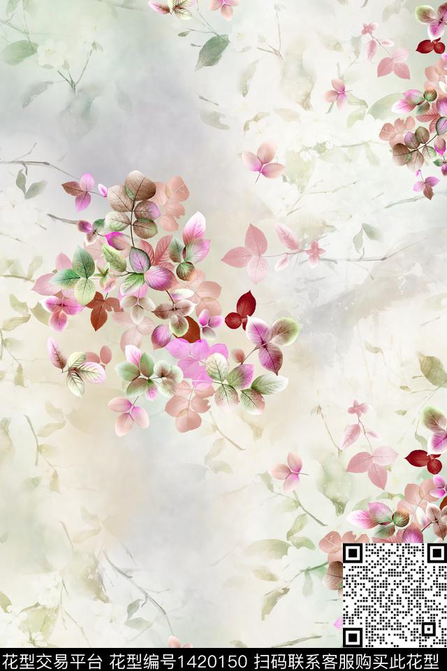 f30.jpg - 1420150 - 数码花型 复古 花卉 - 数码印花花型 － 女装花型设计 － 瓦栏