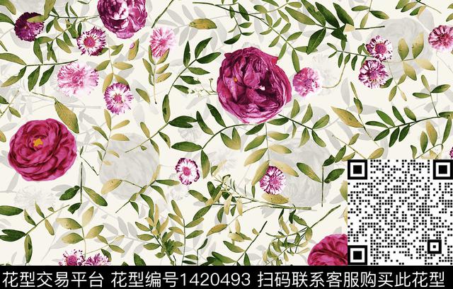 h9-003.jpg - 1420493 - 渐变 数码花型 花卉 - 数码印花花型 － 女装花型设计 － 瓦栏