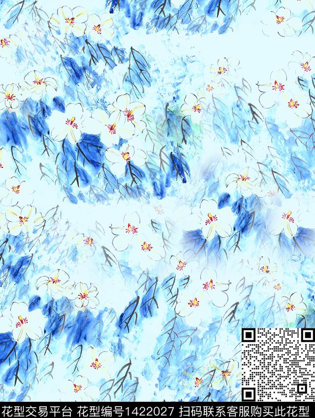 渐变小碎花审数码印花花型下载（图片编号: 1422027） - 瓦栏（Walan）