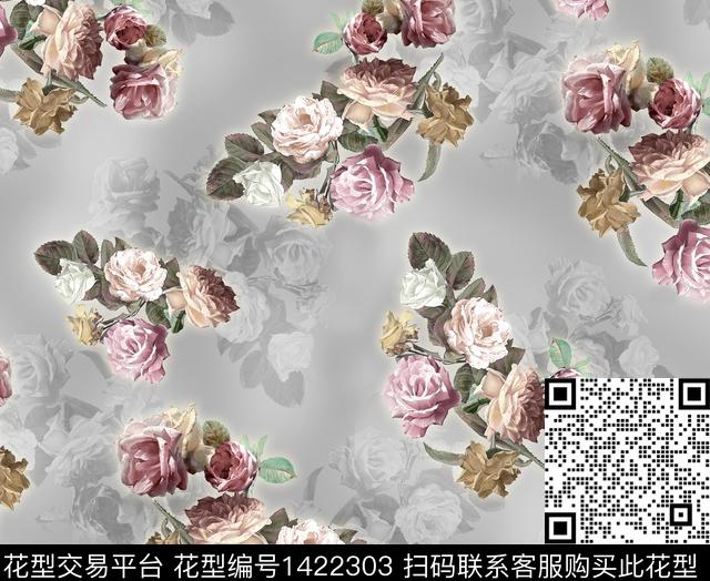 MY-20J0001-改.jpg - 1422303 - 时尚 花卉 雪纺 - 传统印花花型 － 女装花型设计 － 瓦栏