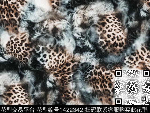 JQ-21A0014.jpg - 1422342 - 时尚 豹纹 动物纹 - 传统印花花型 － 女装花型设计 － 瓦栏