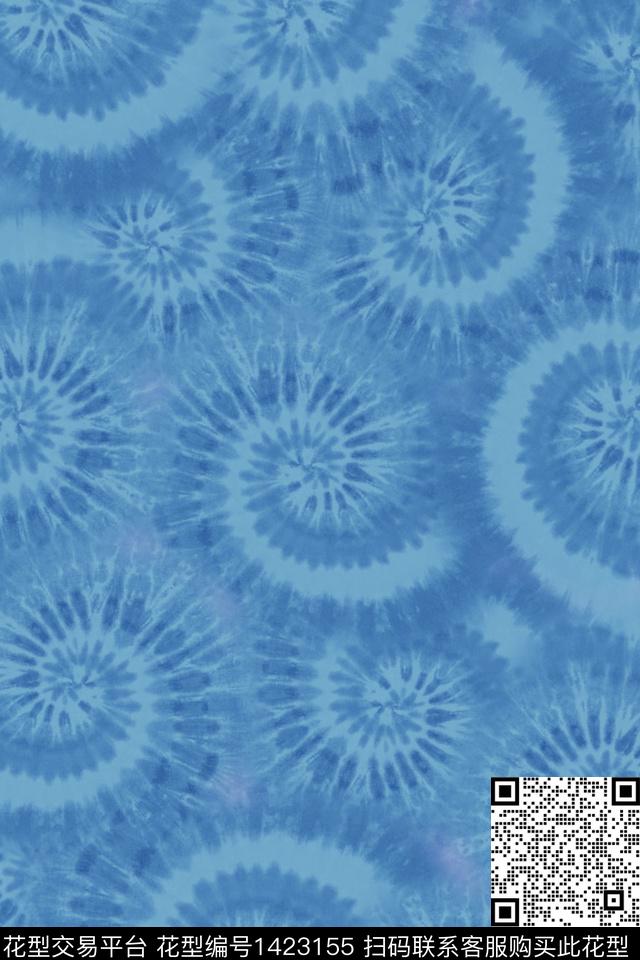 肌理扎染花型抽象数码印花花型下载（图片编号: 1423155） - 瓦栏（Walan）