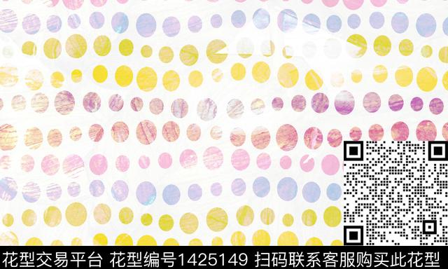 涂鸦几何中国风数码印花花型下载（图片编号: 1425149） - 瓦栏（Walan）