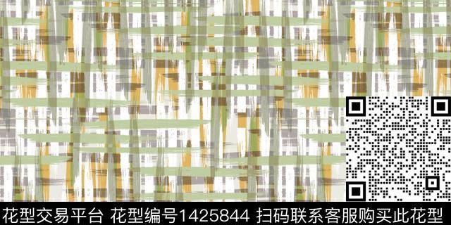 格子2.jpg - 1425844 - 线条 几何 简约 - 传统印花花型 － 女装花型设计 － 瓦栏