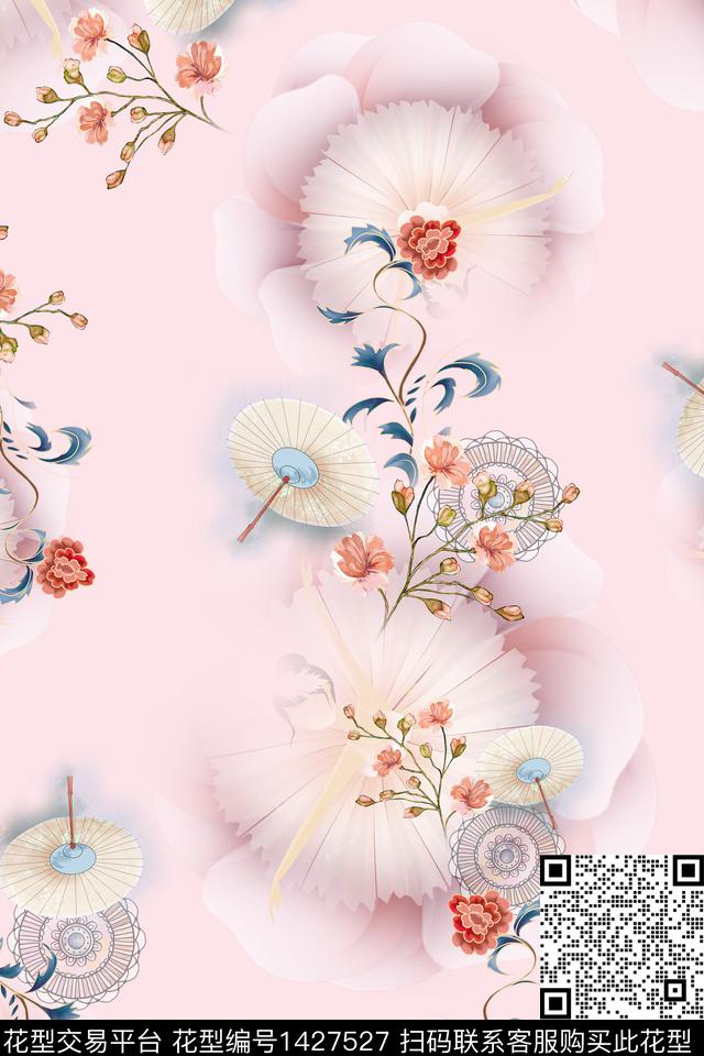 HTB1Z786.jpg - 1427527 - 连衣裙 女装 旗袍 - 传统印花花型 － 女装花型设计 － 瓦栏