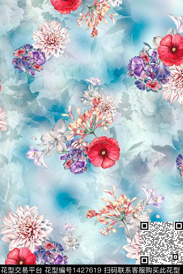 f34.jpg - 1427619 - 数码花型 复古 花卉 - 数码印花花型 － 女装花型设计 － 瓦栏