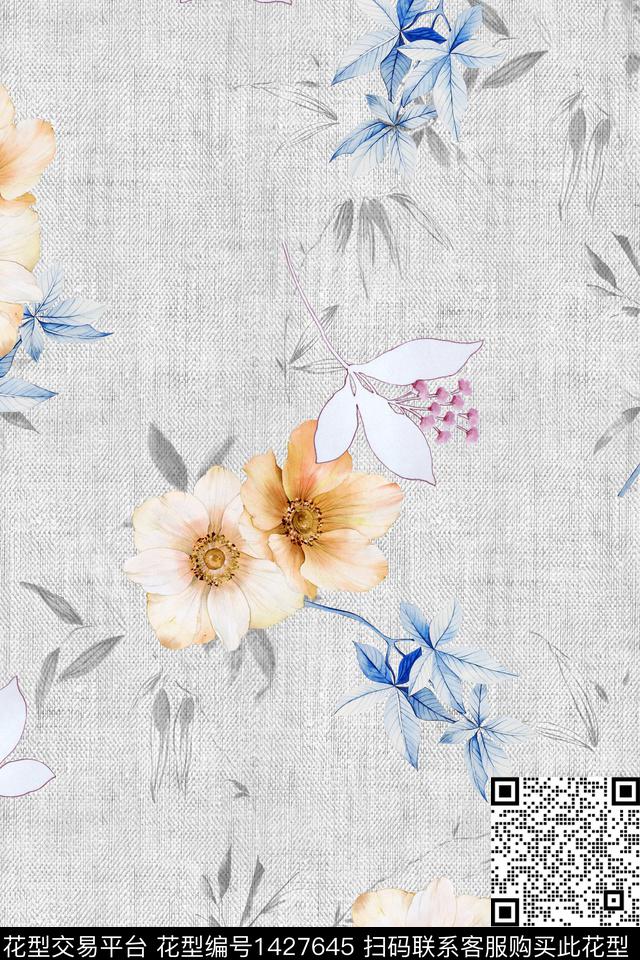 f47.jpg - 1427645 - 数码花型 复古 花卉 - 数码印花花型 － 女装花型设计 － 瓦栏