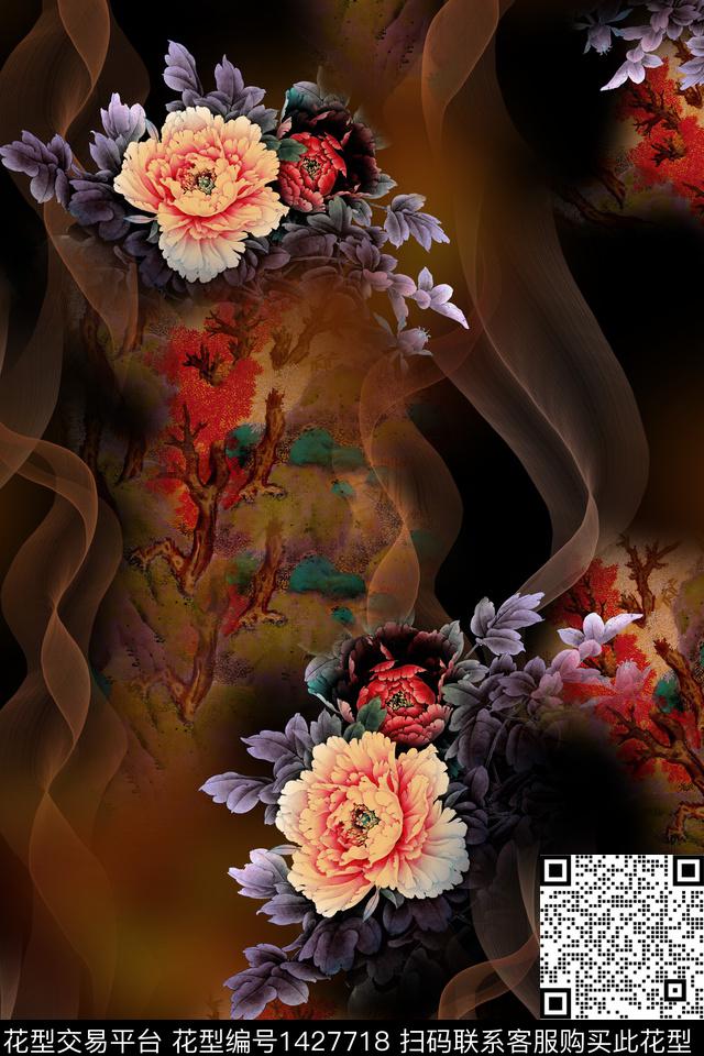 HTB1Z794.jpg - 1427718 - 连衣裙 女装 花卉 - 传统印花花型 － 女装花型设计 － 瓦栏