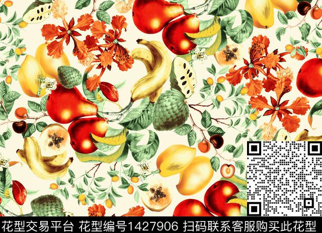 SH-2011-ok.jpg - 1427906 - 水果 窗帘 香蕉 - 数码印花花型 － 窗帘花型设计 － 瓦栏