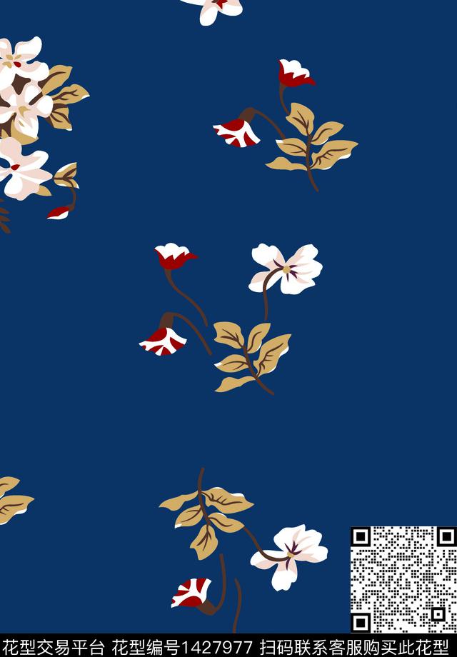 图5 拷贝.jpg - 1427977 - 花卉 春夏花型 大牌风 - 数码印花花型 － 其他花型设计 － 瓦栏