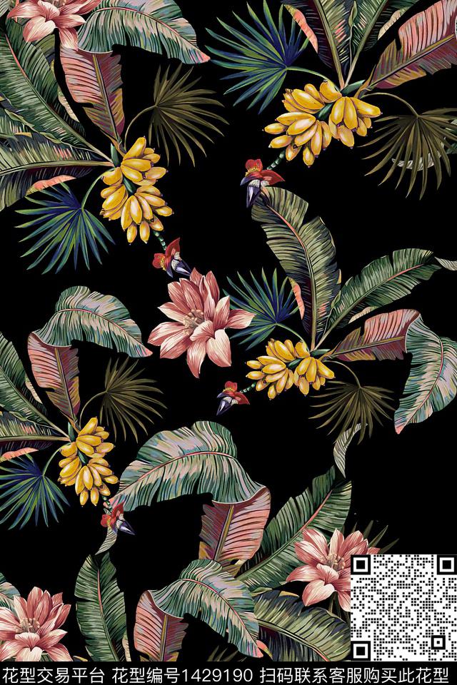 xZ2015.jpg - 1429190 - 时尚 真丝 热带花型 - 数码印花花型 － 女装花型设计 － 瓦栏