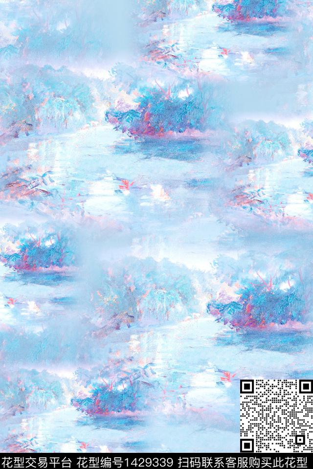 XH (69).jpg - 1429339 - 中国 风景景观 油画花型 - 数码印花花型 － 女装花型设计 － 瓦栏