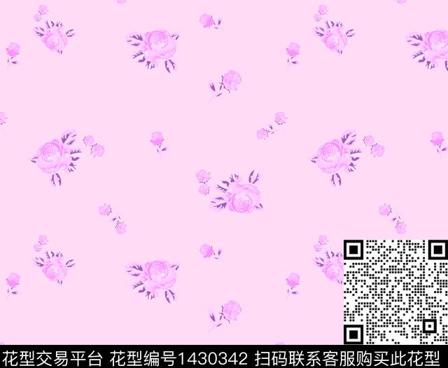 提花花型花卉小碎花数码印花花型下载（图片编号: 1430342） - 瓦栏（Walan）