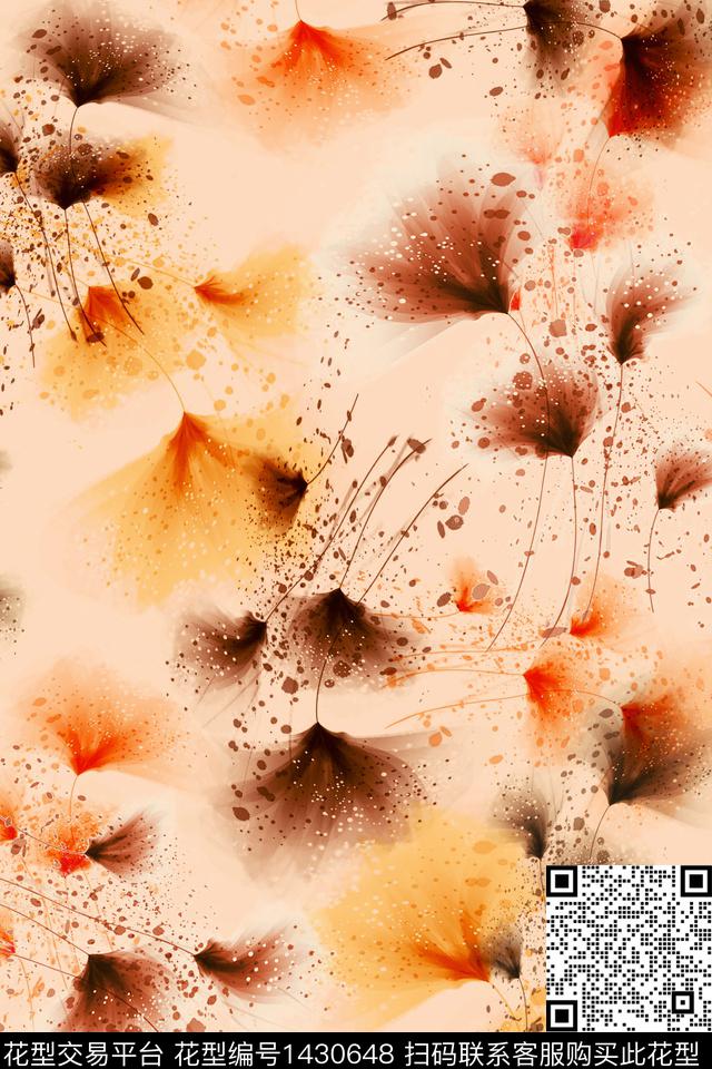 线条肌理抽象数码印花花型下载（图片编号: 1430648） - 瓦栏（Walan）