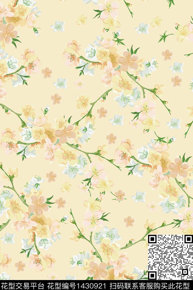 花卉年轻女性大牌风数码印花花型下载（图片编号: 1430921） - 瓦栏（Walan）