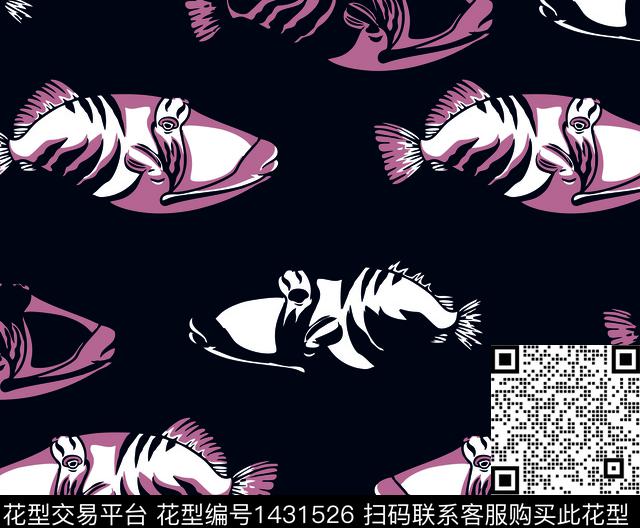 fish.jpg - 1431526 - 男装 大牌风 热带鱼 - 传统印花花型 － 男装花型设计 － 瓦栏