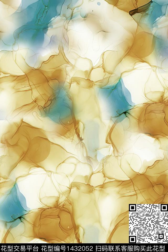 炫彩水彩肌理数码印花花型下载（图片编号: 1432052） - 瓦栏（Walan）