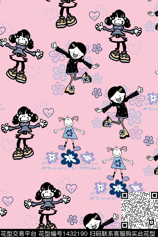 zsy-257.jpg - 1432190 - 可爱 卡通 小童 - 传统印花花型 － 童装花型设计 － 瓦栏