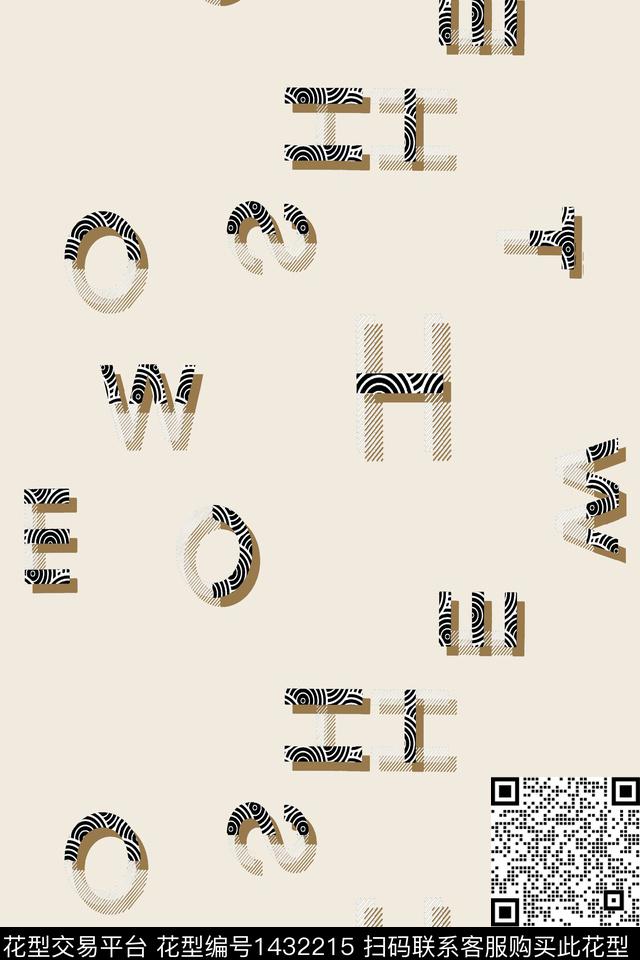 M-14.jpg - 1432215 - 字母 几何 男装 - 传统印花花型 － 男装花型设计 － 瓦栏