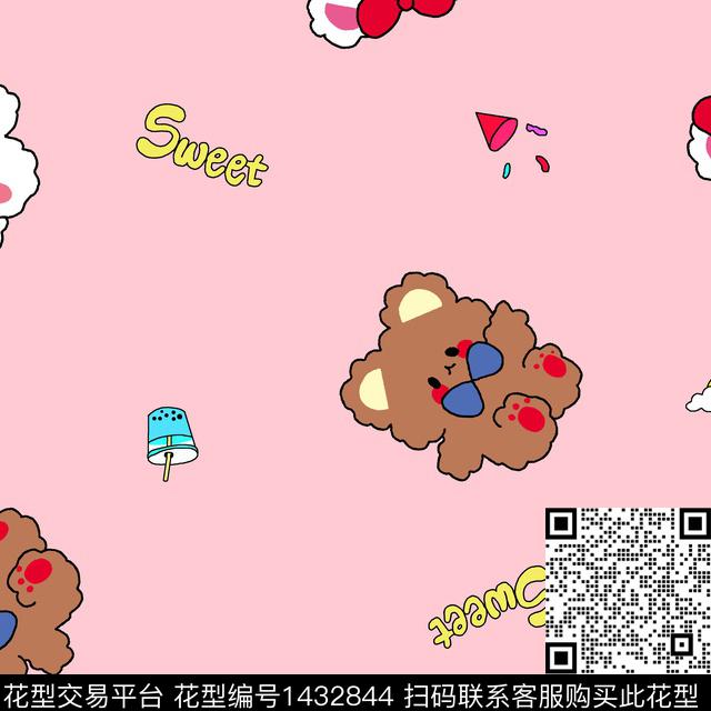 几何绘画抽象数码印花花型下载（图片编号: 1432844） - 瓦栏（Walan）