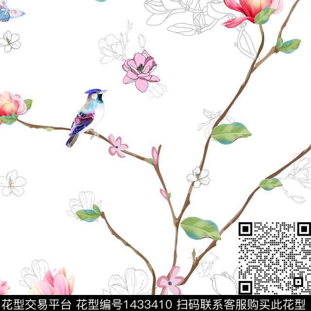 ZJY2020-10-26-01Agai2.jpg - 1433410 - 定位花 花卉 小碎花 - 传统印花花型 － 床品花型设计 － 瓦栏