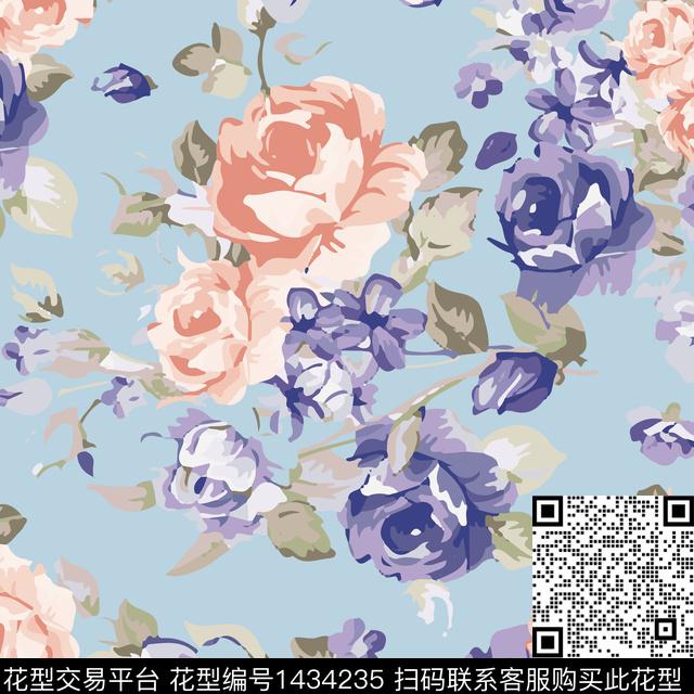 ZJY2021-01-22-01A.jpg - 1434235 - 趋势花型 满版散花 小碎花 - 传统印花花型 － 床品花型设计 － 瓦栏