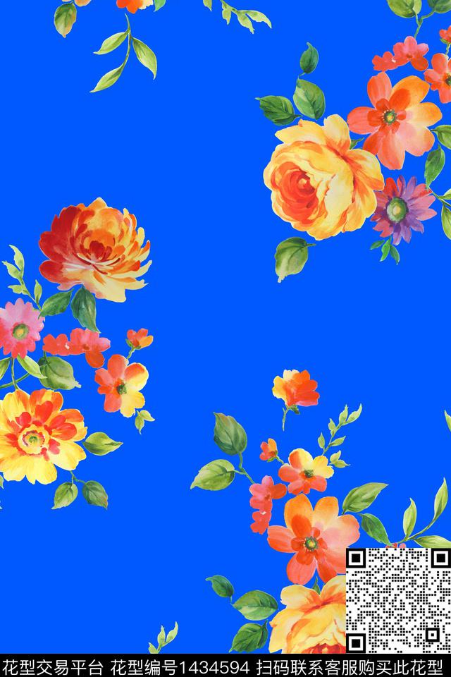 zsy-374.jpg - 1434594 - 花卉 大花 中老年 - 数码印花花型 － 女装花型设计 － 瓦栏