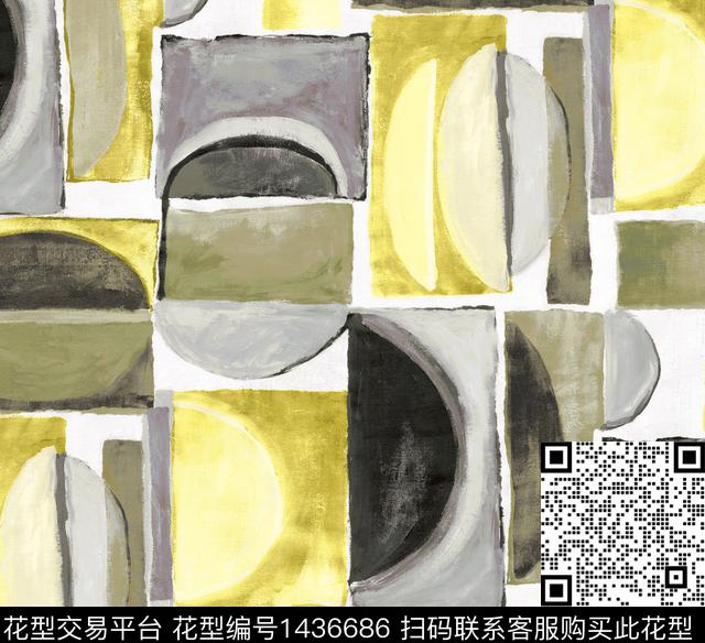 几何童装扎染花型传统印花花型下载（图片编号: 1436686） - 瓦栏（Walan）