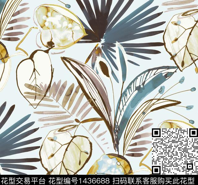 几何扎染花型花卉传统印花花型下载（图片编号: 1436688） - 瓦栏（Walan）