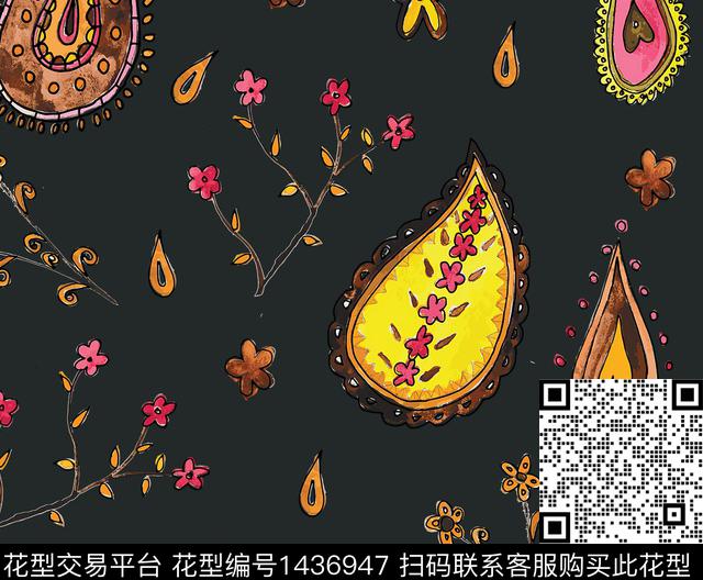 WL0707F.jpg - 1436947 - 复古 民族风 佩斯利 - 数码印花花型 － 女装花型设计 － 瓦栏