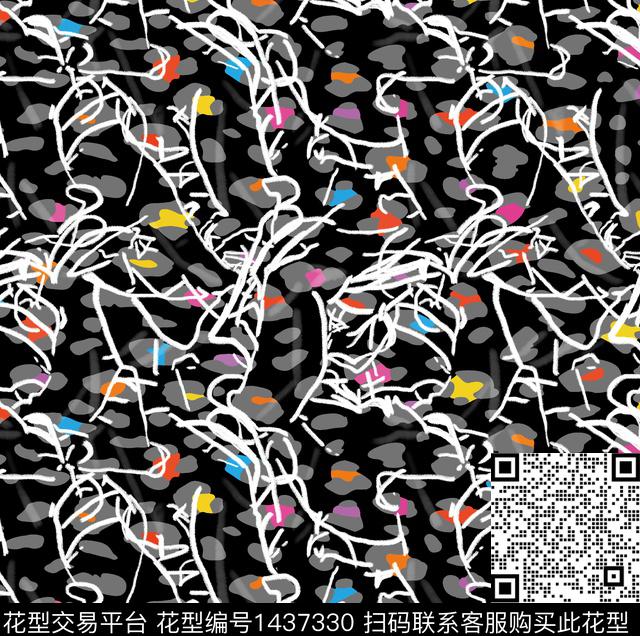 WL0709D-1.jpg - 1437330 - 时尚 豹纹 动物纹 - 数码印花花型 － 女装花型设计 － 瓦栏