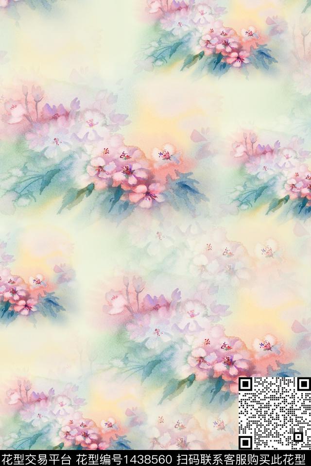 XH (479).jpg - 1438560 - 时尚 水彩 花卉 - 数码印花花型 － 女装花型设计 － 瓦栏
