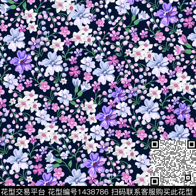 XXH003.jpg - 1438786 - 数码花型 花卉 休闲 - 数码印花花型 － 女装花型设计 － 瓦栏