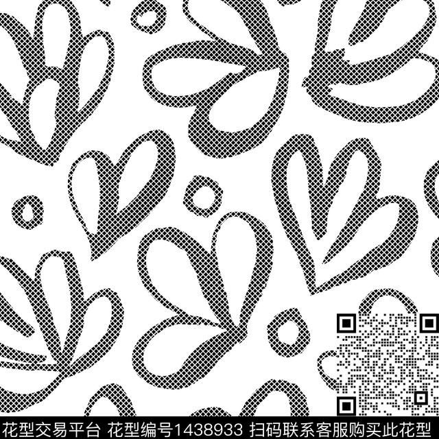 202101.jpg - 1438933 - 黑白花型 数码花型 大牌风 - 数码印花花型 － 女装花型设计 － 瓦栏