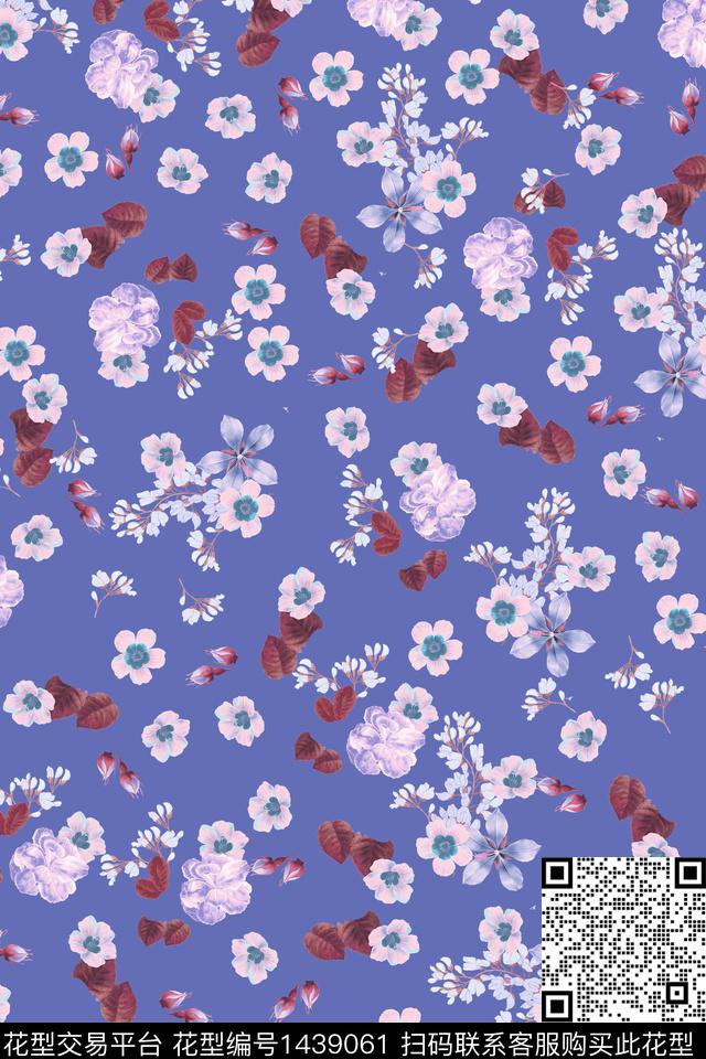 花卉20043-4.jpg - 1439061 - 数码花型 花卉 旗袍 - 数码印花花型 － 女装花型设计 － 瓦栏