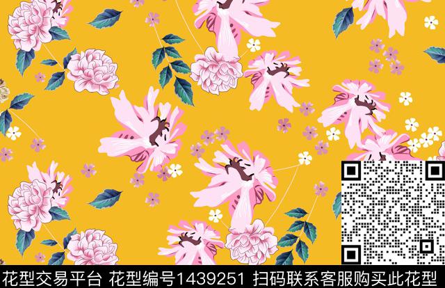 20210716.jpg - 1439251 - 民族花卉 花卉 春夏花型 - 传统印花花型 － 女装花型设计 － 瓦栏