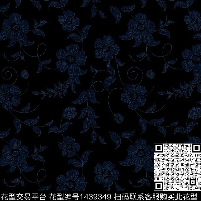 大理石抽象深色数码印花花型下载（图片编号: 1439349） - 瓦栏（Walan）