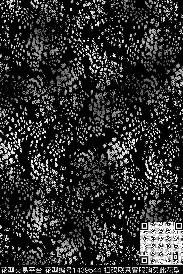 Z859.jpg - 1439544 - 黑底花卉 动物纹 大牌风 - 数码印花花型 － 女装花型设计 － 瓦栏