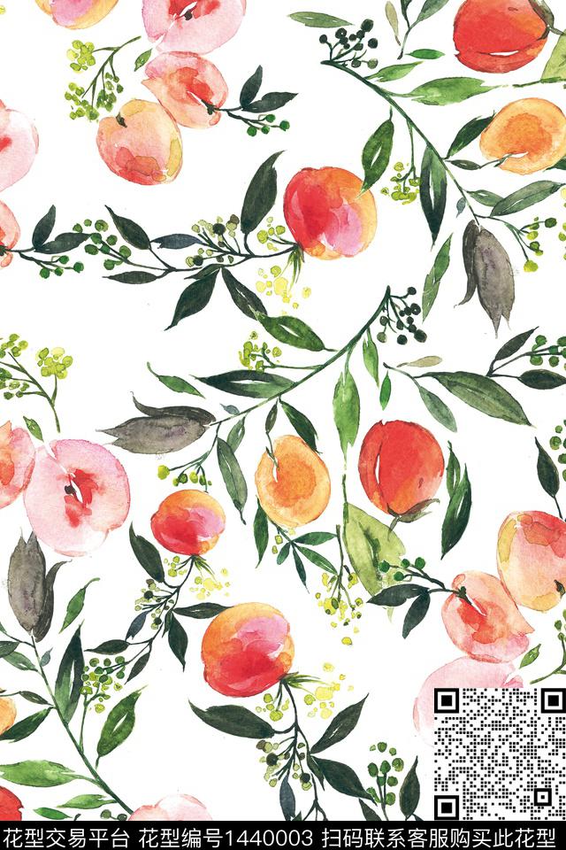 xz2217.jpg - 1440003 - 水果 花卉 真丝 - 数码印花花型 － 女装花型设计 － 瓦栏