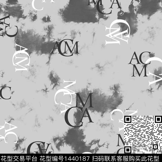 mac7021.jpg - 1440187 - 字母 扎染花型 男装 - 传统印花花型 － 男装花型设计 － 瓦栏