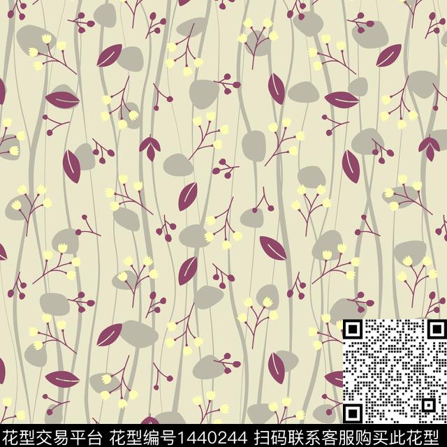 BSMYSJ0473.jpg - 1440244 - 绿植树叶 数码花型 花卉 - 数码印花花型 － 童装花型设计 － 瓦栏