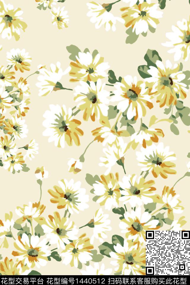 9.jpg - 1440512 - 数码花型 彩底花卉 几何 - 数码印花花型 － 女装花型设计 － 瓦栏