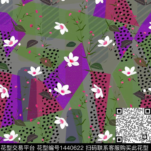 BSMYSJ0476.jpg - 1440622 - 绿植树叶 数码花型 花卉 - 数码印花花型 － 童装花型设计 － 瓦栏