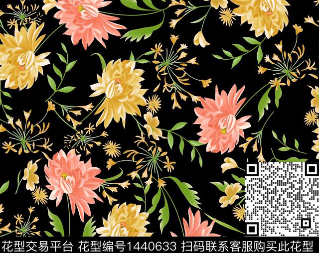 0722e.jpg - 1440633 - 简约 数码花型 花卉 - 数码印花花型 － 女装花型设计 － 瓦栏