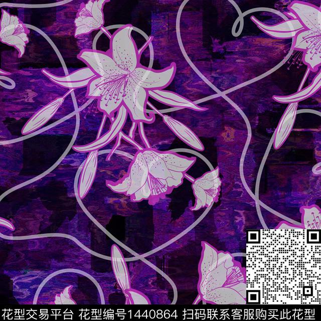 BSMYSJ0480.jpg - 1440864 - 绿植树叶 数码花型 花卉 - 数码印花花型 － 童装花型设计 － 瓦栏