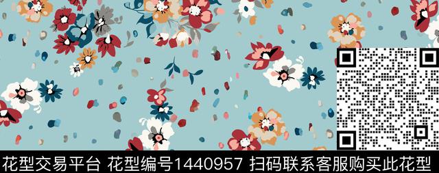 2021072401.jpg - 1440957 - 民族花卉 花卉 春夏花型 - 传统印花花型 － 女装花型设计 － 瓦栏