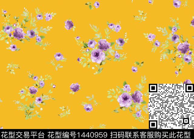 2021072402.jpg - 1440959 - 民族花卉 花卉 春夏花型 - 传统印花花型 － 女装花型设计 － 瓦栏