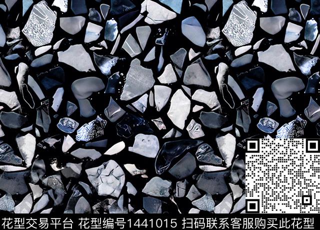 石头渐变传统纹样数码印花花型下载（图片编号: 1441015） - 瓦栏（Walan）