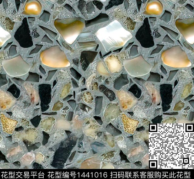 石头肌理传统纹样数码印花花型下载（图片编号: 1441016） - 瓦栏（Walan）